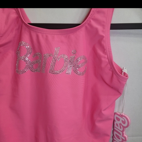 The Barbie x Forever 21 Barbie Rhinestones Bling One-Piece Swimsuit  Girls 11/12 - Picture 6 of 10